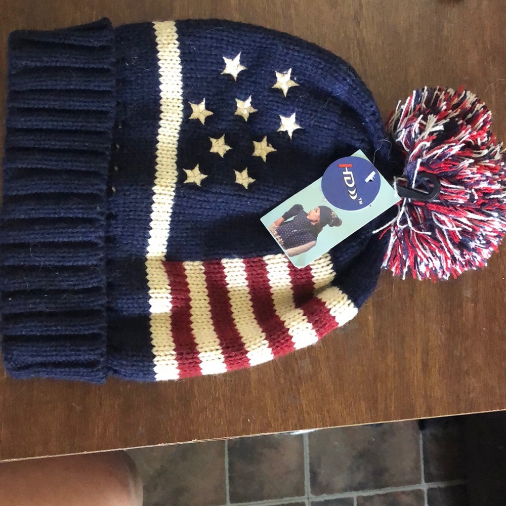 American flag beanie